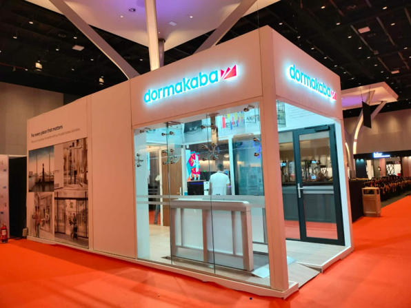 Dormakaba exhibition stand at Cosmoprof 2026